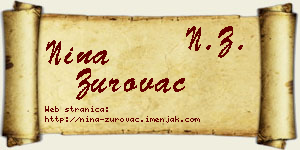 Nina Zurovac vizit kartica